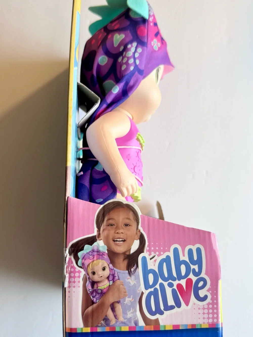Hasbro Baby Alive Pink & Purple Swim Doll with Hooded Towel